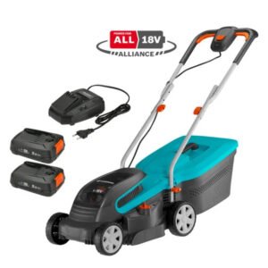 GARDENA Akülü Çim Biçme Makinesi PowerMax 32/36V P4A Kullanıma Hazır Set