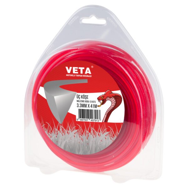 VETA MİSİNA PRO 3.3mm 41m KIRMIZI 3 KÖŞE