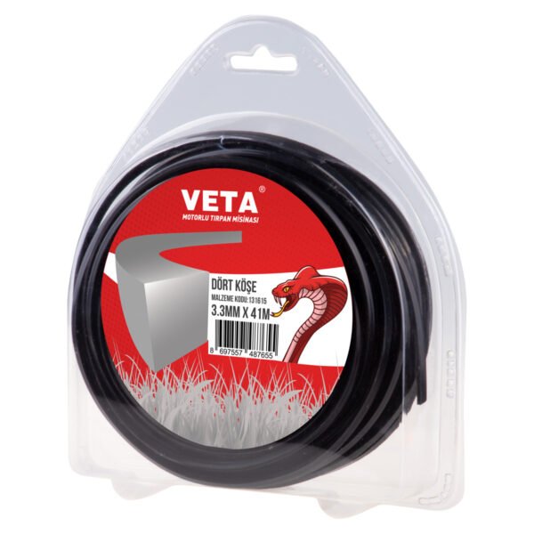 VETA MİSİNA PRO 3.3mm 41m SİYAH 4 KÖŞE VETA MİSİNA PRO 3.3mm 41m SİYAH 4 KÖŞE