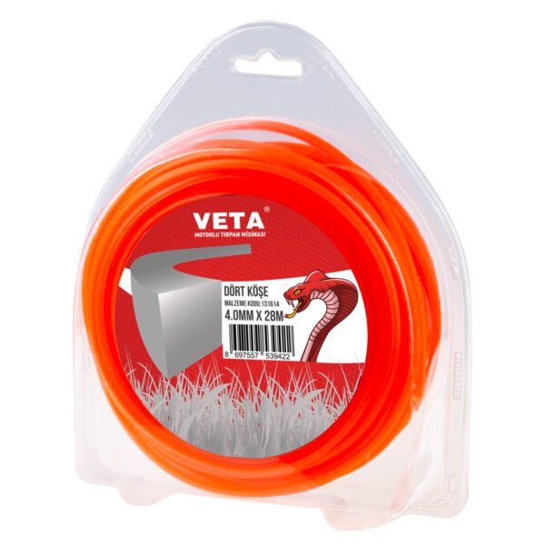 VETA MİSİNA PRO 4.0mm 28m TURUNCU 4 KÖŞE